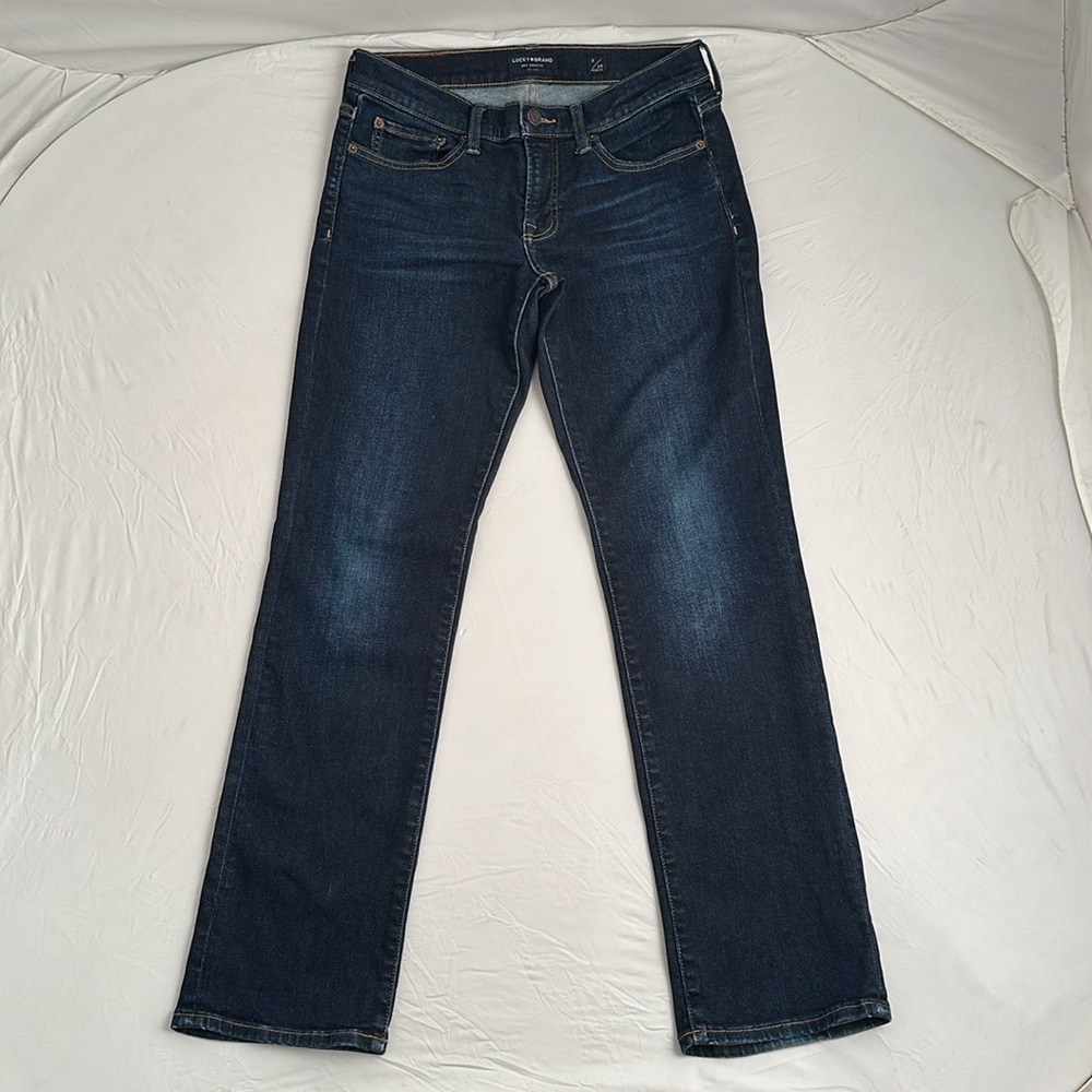 Lucky Brand mid rise sweet straight dark rinse blue jeans - Picture 5 of 14
